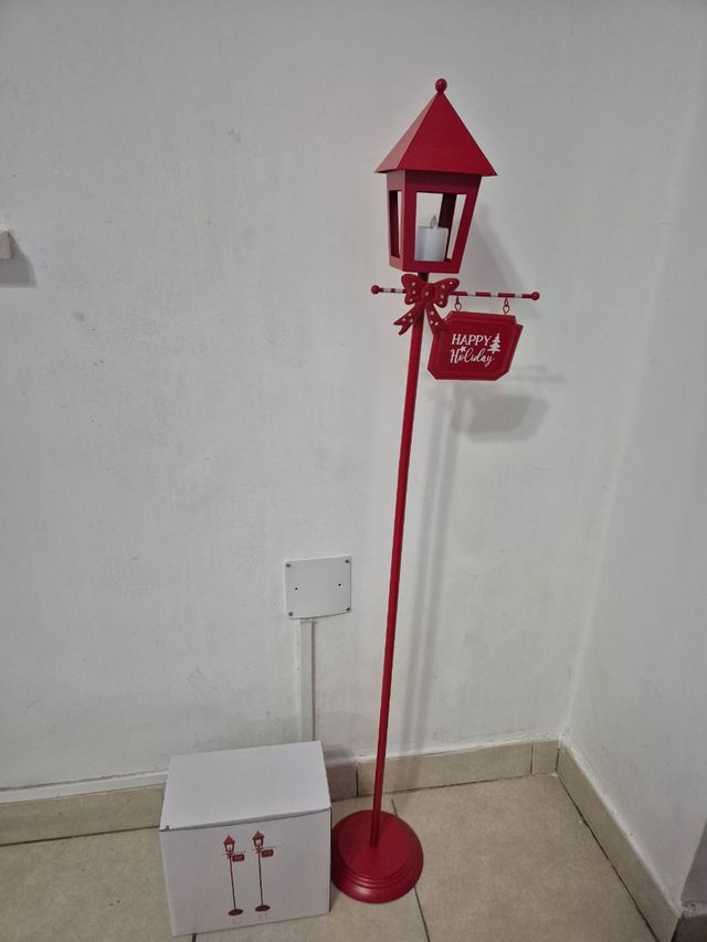 Lampione Natale Rosso