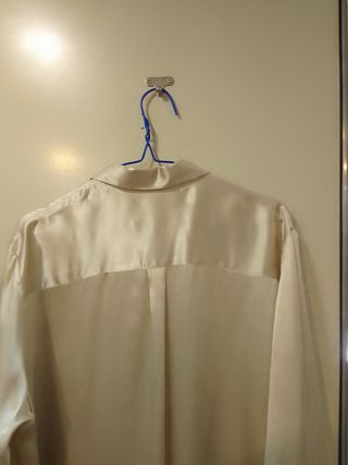 Blusa seda beige La Chemise Blanche