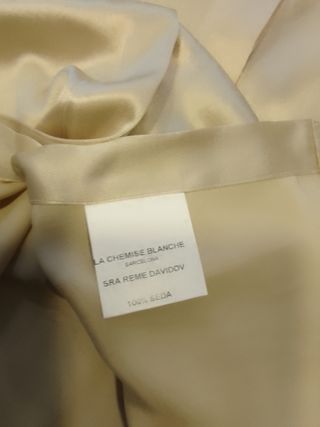 Blusa seda beige La Chemise Blanche