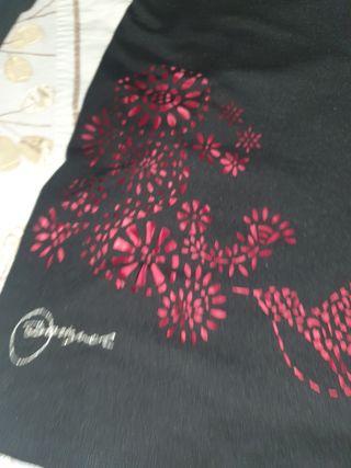 Vestido Desigual negro-rojo T-S