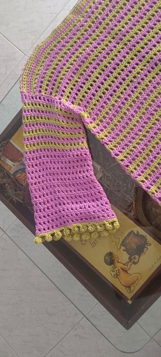 Blusa crochet multicolor