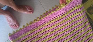 Blusa crochet multicolor
