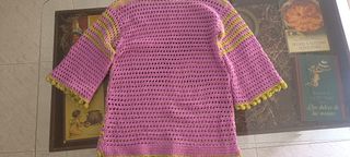 Blusa crochet multicolor