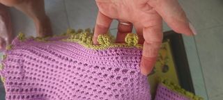 Blusa crochet multicolor