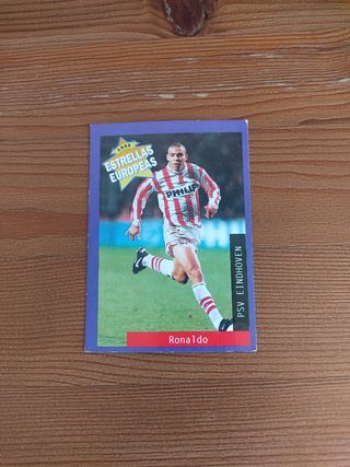 Cromo Ronaldo PSV Panini Estrellas Europeas