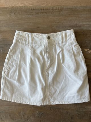 Mini Falda Vaquera Blanca Pull&Bear