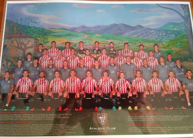 LÁMINA Firmada Athletic Club 2016-17