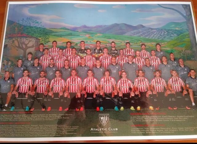 LÁMINA Firmada Athletic Club 2016-17