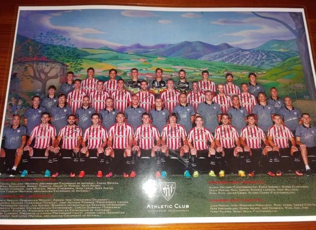 LÁMINA Firmada Athletic Club 2016-17