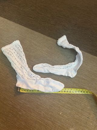 Calcetines blancos niño, crochet