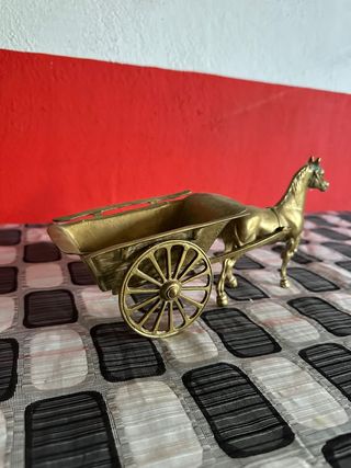 Carruaje caballo bronce