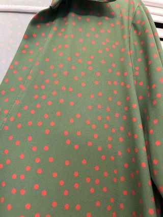 Vestido midi lunares verde