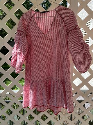 Vestido Zara rayas rojas - M