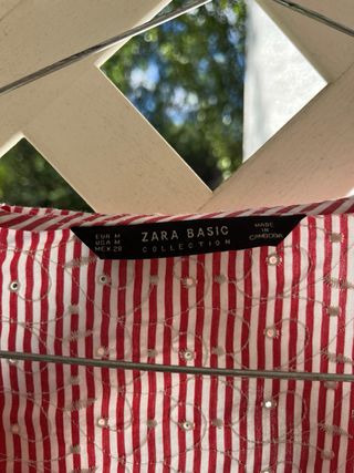 Vestido Zara rayas rojas - M