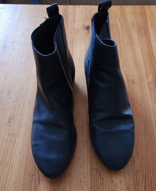 Botín elástico, negro, talla 40