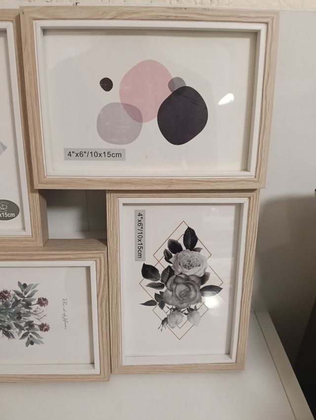 Marco fotos multi-apertura - madera