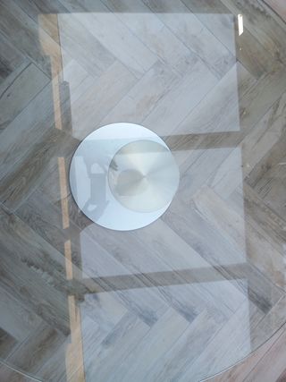 Mesa cristal redonda moderna 120cm