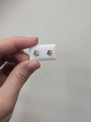 Pendientes flor oro pequeños