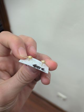 Pendientes flor oro pequeños