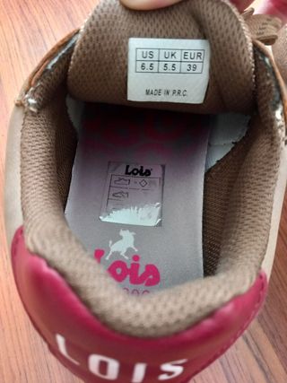 Zapatillas Lois casual marrón-rojo