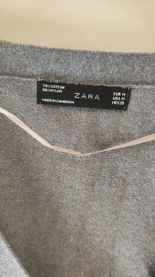 Cárdigan Zara gris 