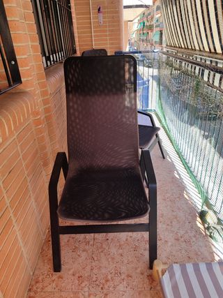 2 Sillas balcón - marrón oscuro