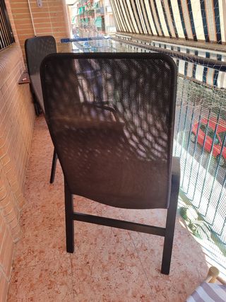 2 Sillas balcón - marrón oscuro