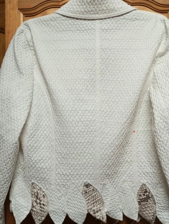Chaqueta blanca piqué - Talla L