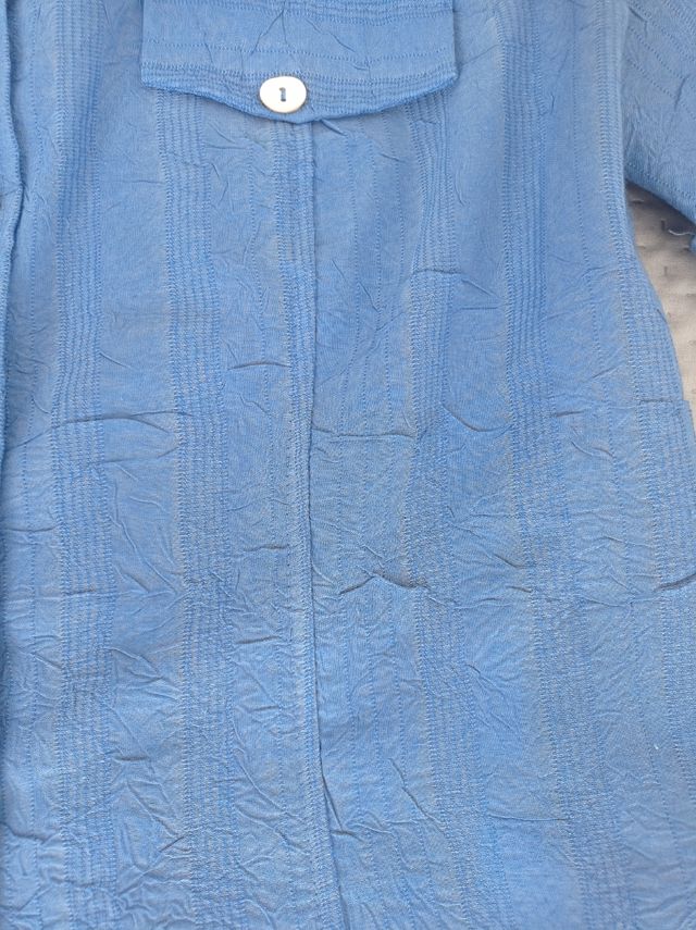 Camicia blu maniche corte L