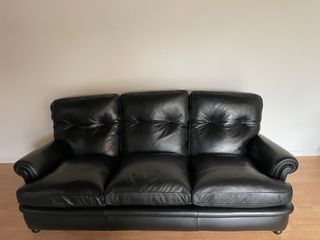 Divano Poltrona Frau Pelle Nera di vitello