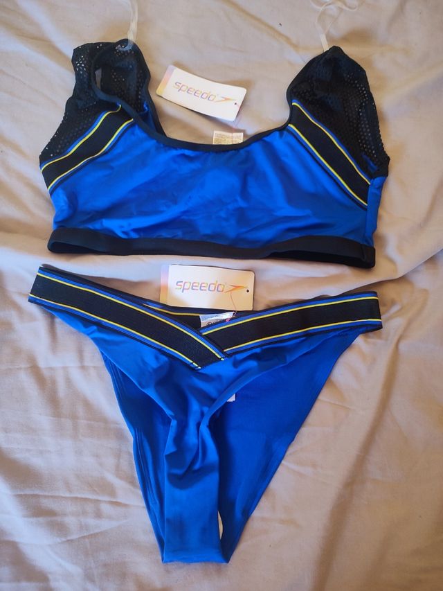 Bikini Speedo azul mujer,dos piezas.
