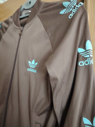 Chaqueta Adidas marrón-teal Firebird Talla 38
