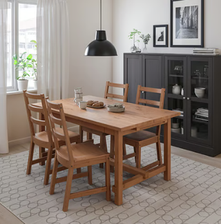 Mesa comedor IKEA extensible de madera