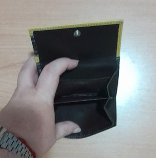 Mini cartera marrón