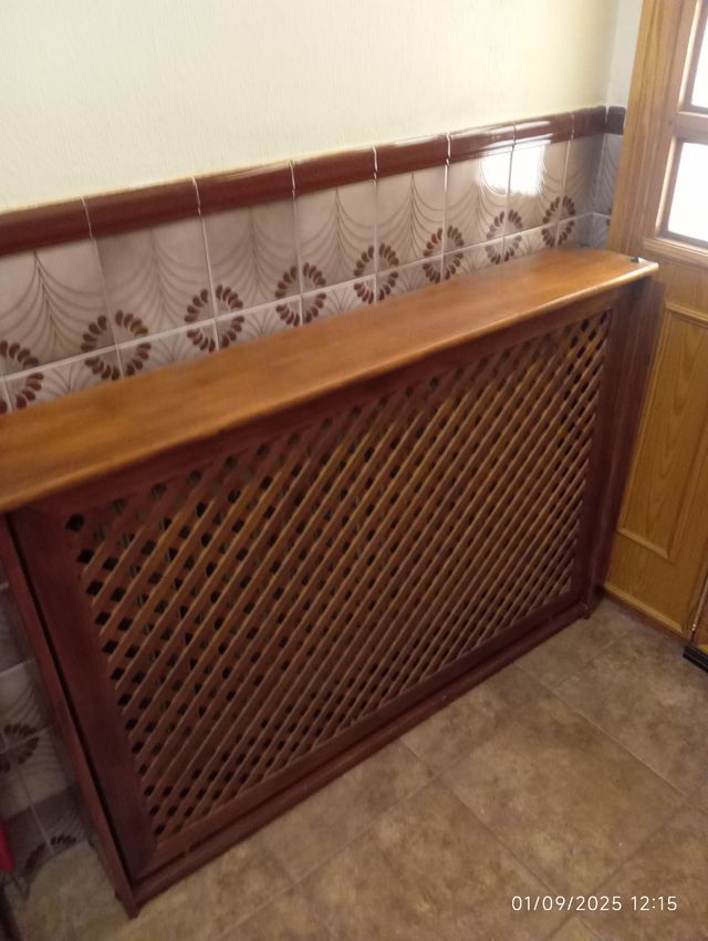 Cubre radiador madera - marrón y espejo