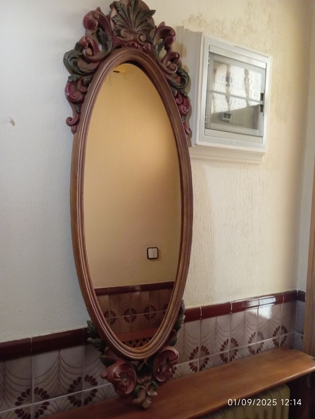 Cubre radiador madera - marrón y espejo