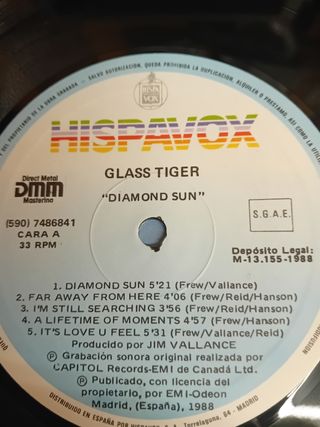 Vinilo Glass Tiger - Diamond Sun