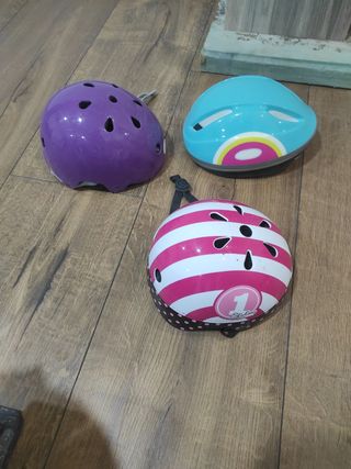 3 Cascos niños: bici, patines