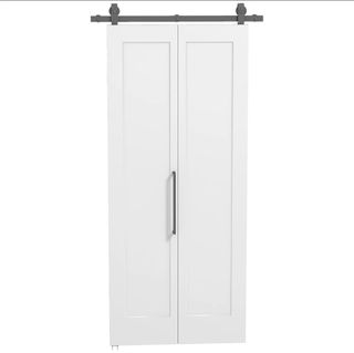 Puerta corrediza doble blanca