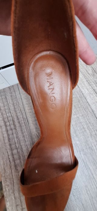 Tacones ante marrón mujer - Talla 38