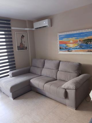 Sofá 3 plazas chaise longue gris