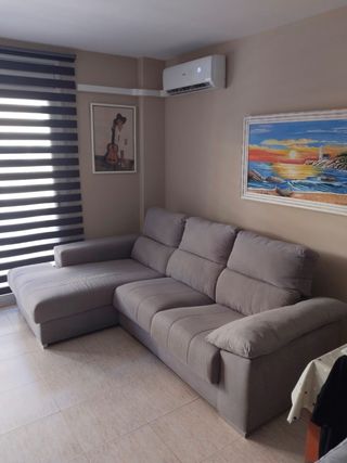 Sofá 3 plazas chaise longue gris