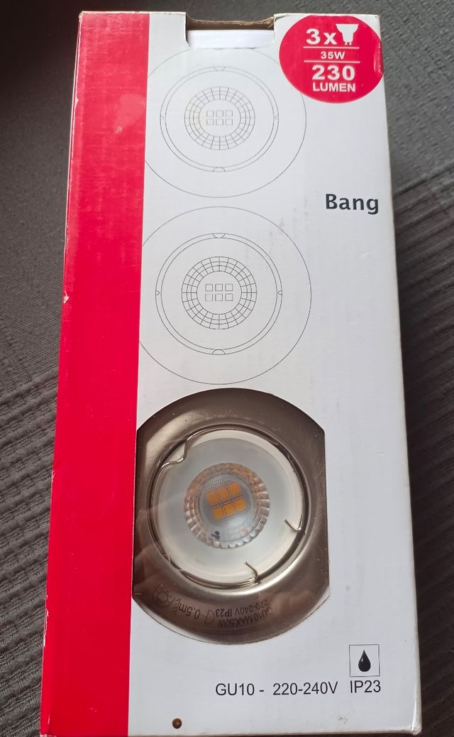 3 Focos LED GU10 - 35W - 230 lúmenes