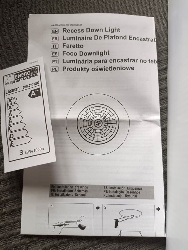 3 Focos LED GU10 - 35W - 230 lúmenes