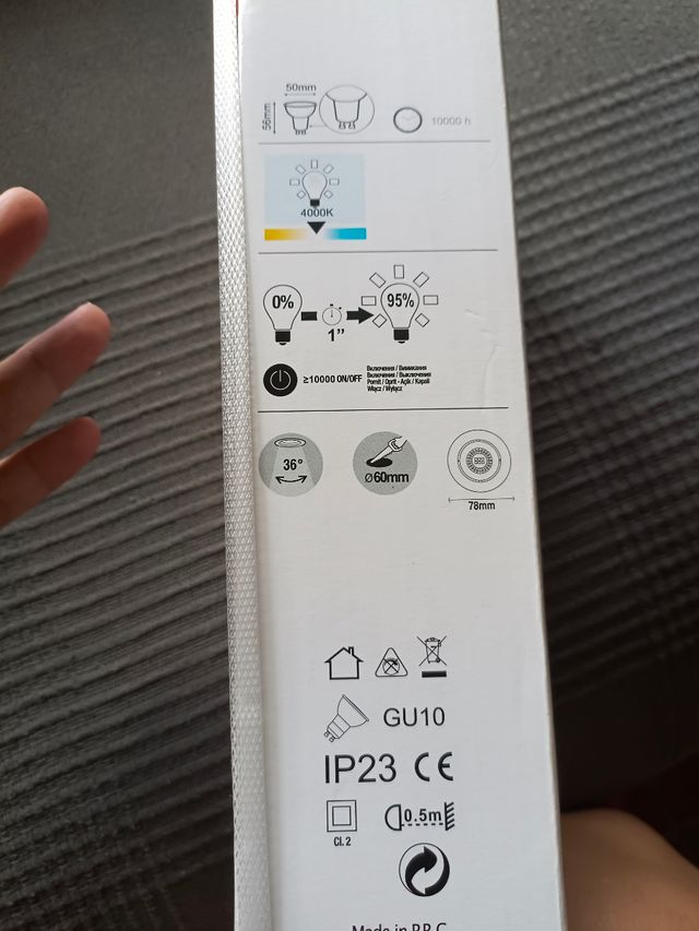 3 Focos LED GU10 - 35W - 230 lúmenes