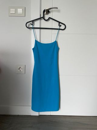 Vestido azul midi tirantes