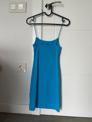 Vestido azul midi tirantes