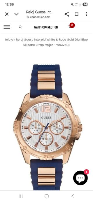 Reloj Guess dorado y azul