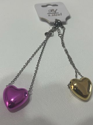 Set orecchini cuore rossi