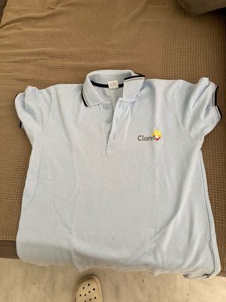 Polo Claret colegio - celeste talla M